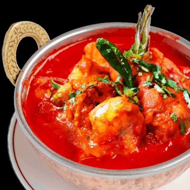 Shrimp vindaloo.