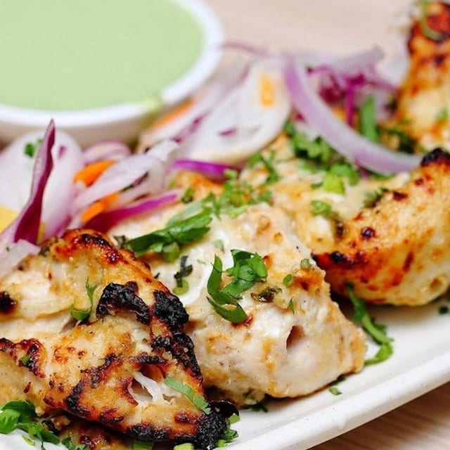 Chicken Malai Kebab.