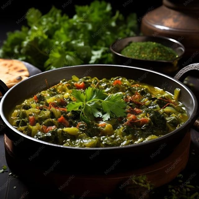 Saag vegetables.