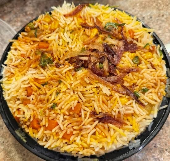Vegetable biryani.